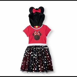 New Minnie Mouse Flip Sequin  Tutu Dress H…